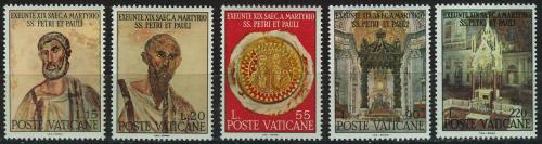 Poštovní známky Vatikán 1967 Svatí Petr a Pavel Mi# 523-27