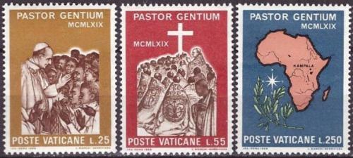 Poštovní známky Vatikán 1969 Cesta papeže do Ugandy Mi# 550-52