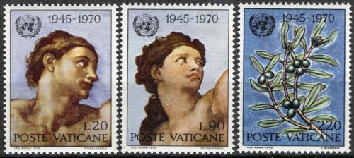 Poštovní známky Vatikán 1970 OSN, 25. výroèí Mi# 569-71