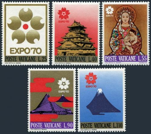 Poštovní známky Vatikán 1970 Výstava EXPO Osaka Mi# 556-60