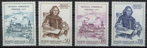 Poštovní známky Vatikán 1973 Mikuláš Kopernik Mi# 621-24