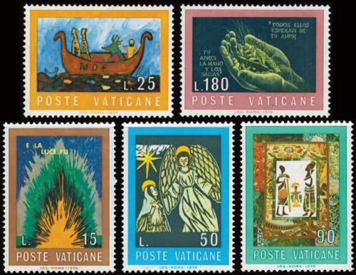 Poštovní známky Vatikán 1974 Kresby z bible Mi# 635-39