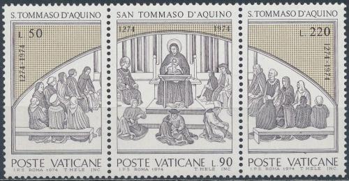 Poštovní známky Vatikán 1974 Tomáš Akvinský Mi# 640-42