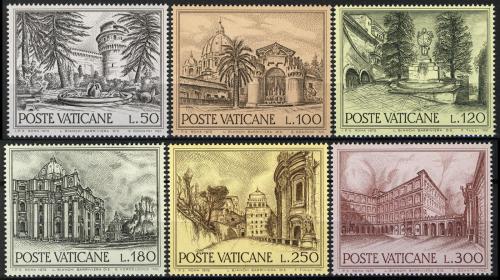 Poštovní známky Vatikán 1976 Architektura Mi# 689-94