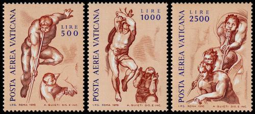 Poštovní známky Vatikán 1976 Fresky Mi# 675-77