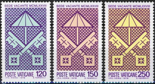 Poštovní známky Vatikán 1978 Erb papeže Mi# 726-28