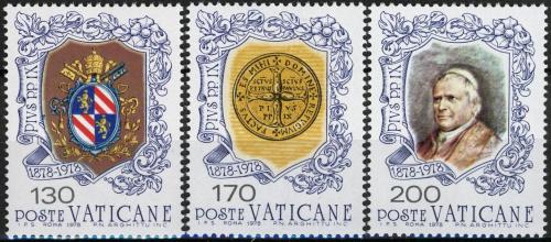 Poštovní známky Vatikán 1978 Papež Pius IX. a erby Mi# 720-22