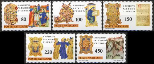 Poštovní známky Vatikán 1980 Benedikt z Nursie Mi# 759-63
