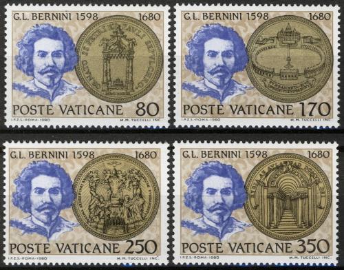 Poštovní známky Vatikán 1980 Gian Lorenzo Bernini Mi# 771-74