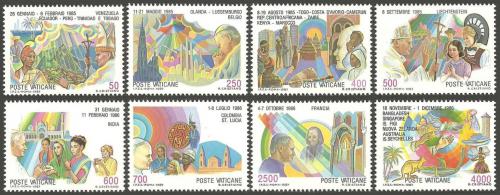 Poštovní známky Vatikán 1986 Cesty papeže Jana Pavla II. Mi# 899-906 Kat 15€