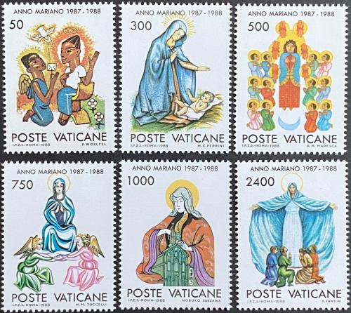Poštovní známky Vatikán 1988 Umìní, Mariánský rok Mi# 940-45