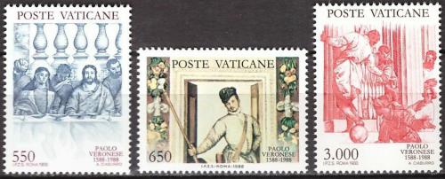 Poštovní známky Vatikán 1988 Umìní, Paolo Veronese Mi# 949-51