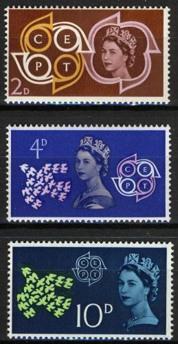 Poštovní známky Velká Británie 1961 Evropa CEPT Mi# 346-48