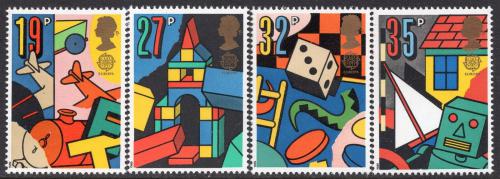 Poštovní známky Velká Británie 1989 Evropa CEPT, dìtské hry Mi# 1202-05 Kat 7€