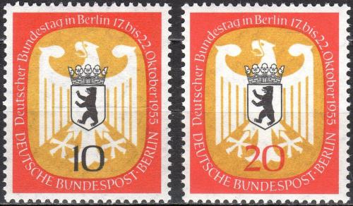 Poštovní známky Západní Berlín 1955 Mìstský znak Mi# 129-30 Kat 7€