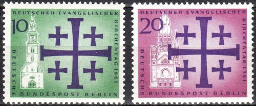 Potovn znmky Zpadn Berln 1961 Den evangelk Mi# 215-16 - zvtit obrzek