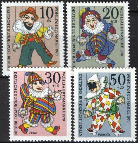 Poštovní známky Západní Berlín 1970 Loutky Mi# 373-76