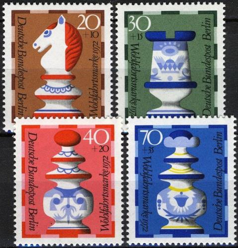 Poštovní známky Západní Berlín 1972 Šachové figurky Mi# 435-38 Kat 6.50€