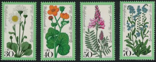 Poštovní známky Západní Berlín 1977 Lesní kvìtiny Mi# 556-59