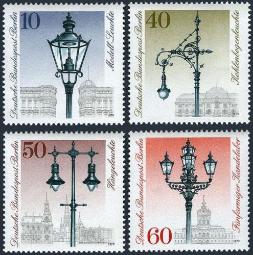 Poštovní známky Západní Berlín 1979 Poulièní lampy Mi# 603-06