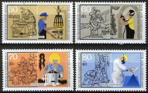 Poštovní známky Západní Berlín 1987 Profese Mi# 780-83 Kat 6.50€