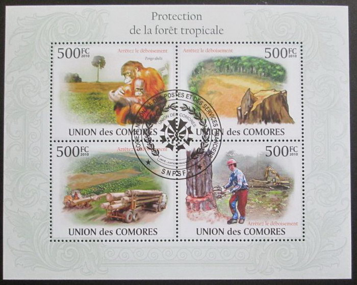 Poštovní známky Komory 2009 Ochrana tropù Mi# 2732-36