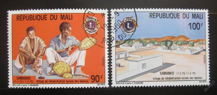Potovn znmky Mali 1975 emeslnci a vesnice Mi# 471-72