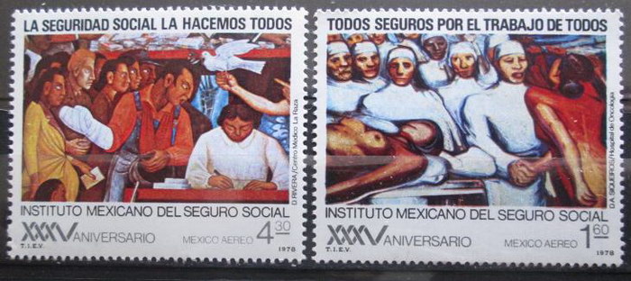 Potovn znmky Mexiko 1978 Sociln pojitn Mi# 1574-75