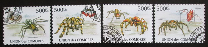 Poštové známky Komory 2009 Pavúky Mi# 2677-80