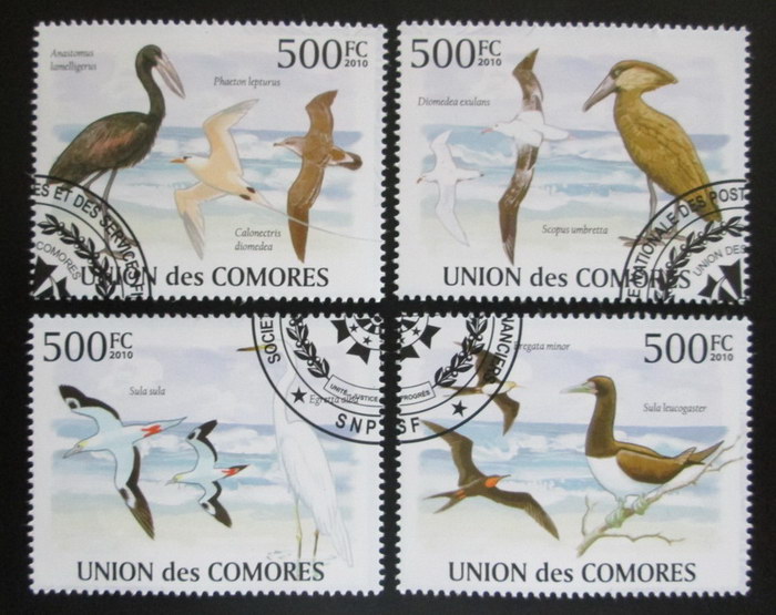 Poštovní známky Komory 2009 Moøští ptáci Mi# 2697-2700 Kat 9€
