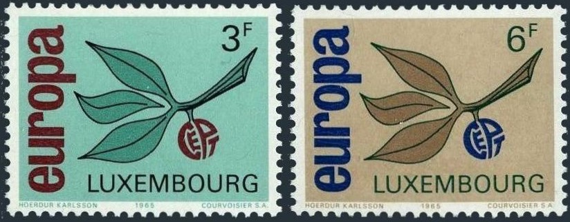 Potovn znmky Lucembursko 1965 Evropa CEPT Mi# 715-16