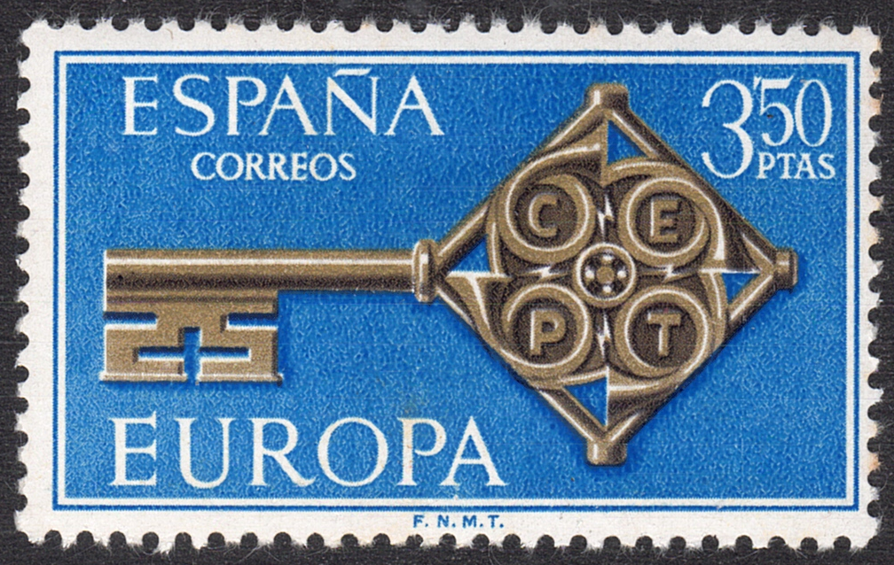 Potovn znmka panlsko 1968 Evropa CEPT Mi# 1755