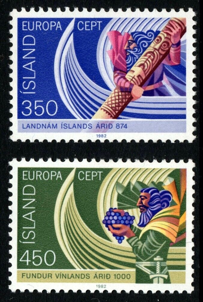 Potovn znmky Island 1982 Evropa CEPT, historick udlosti Mi# 578-79 Kat 6