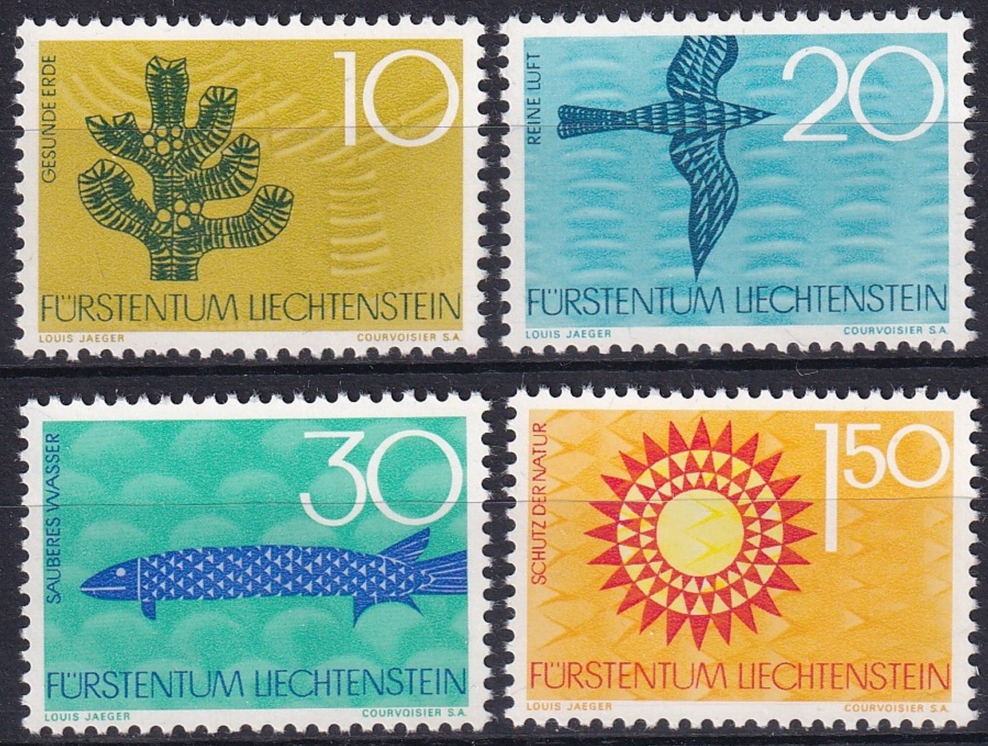 Potovn znmky Lichtentejnsko 1966 Ochrana ivotnho prosted Mi# 460-63