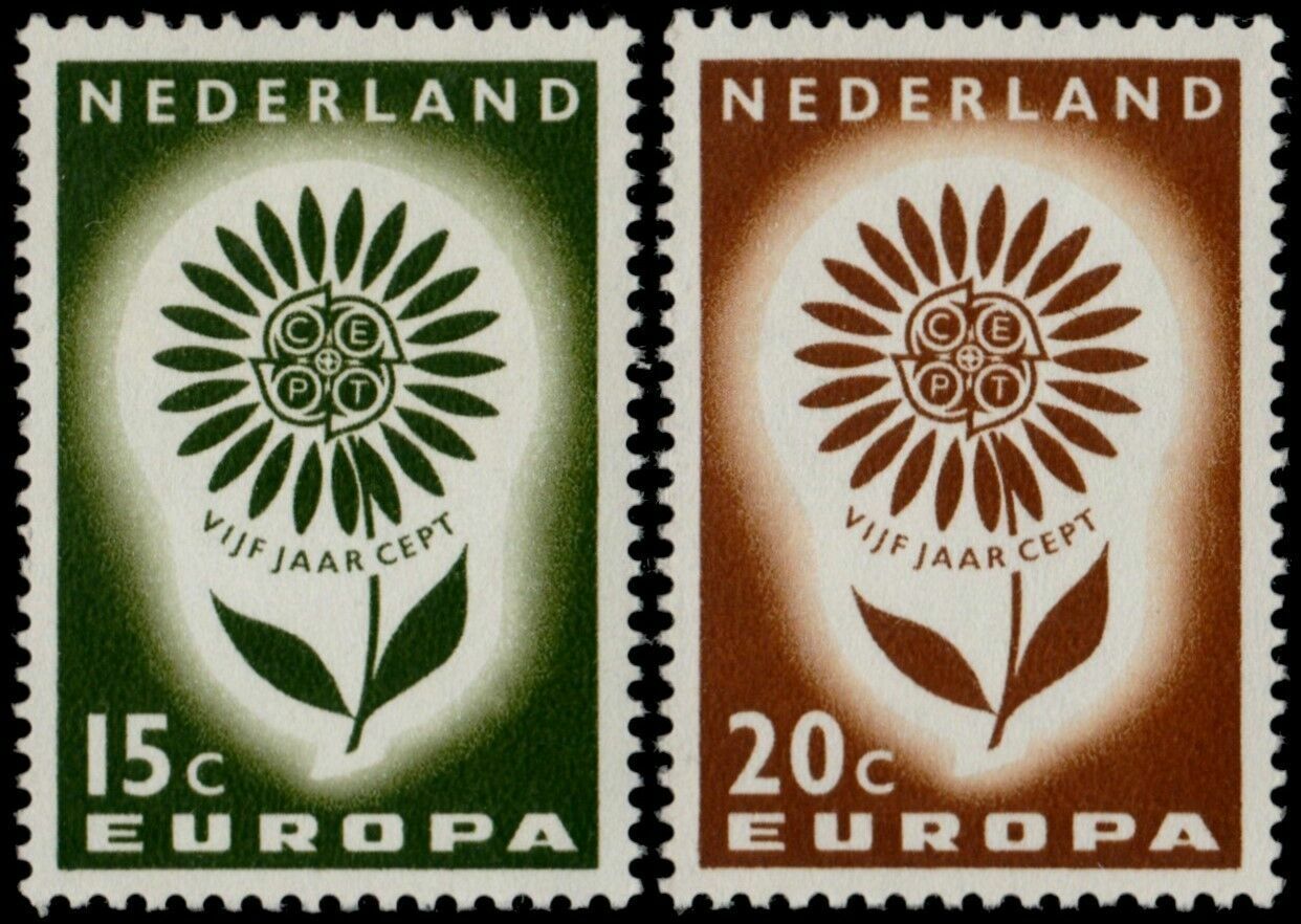 Potovn znmky Nizozem 1964 Evropa CEPT Mi# 827-28
