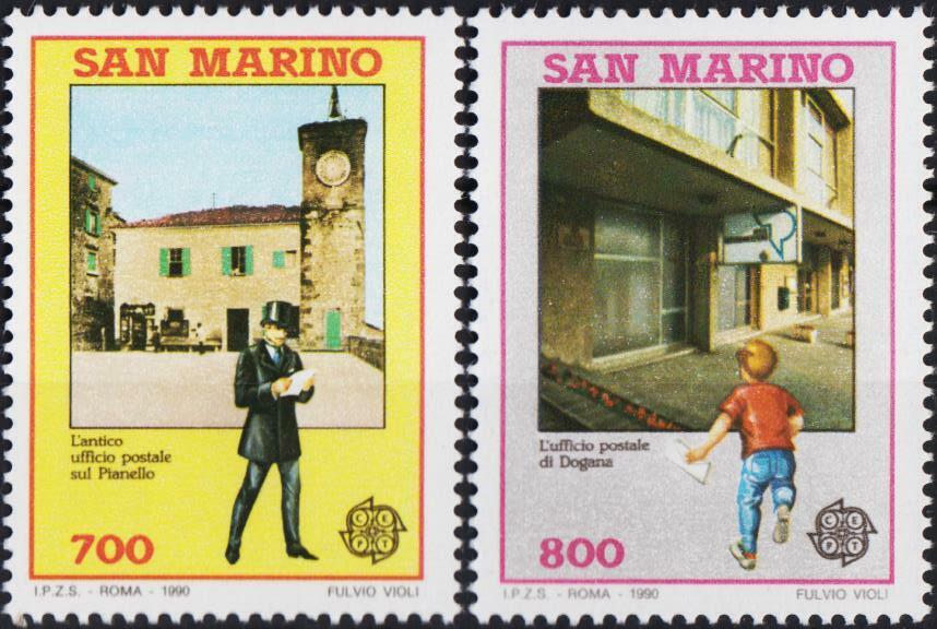 Potovn znmky San Marino 1990 Evropa CEPT, pota Mi# 1432-33 Kat 7