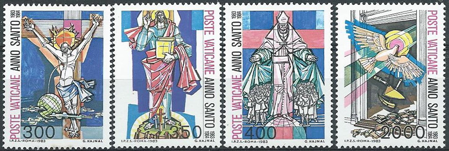 Potovn znmky Vatikn 1983 Svat rok Mi# 816-19